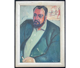 Фото: Щемелёв Л.Д "Борис Усс", 1960г. Картон, масло. Размер 74х52 см. № 2680 - Артикул №2680