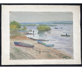 Доморад В.А. Акварель. 1980г. Размер 37,5х50 см. № 2706