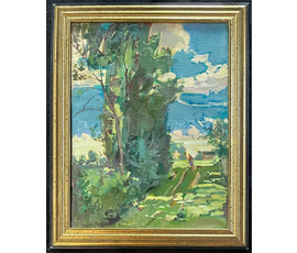 Мара Алесь (Марочкин А.А) "Мае Барсукі", 2019 г. Холст, масло. Размер 50х45 см. № 2773