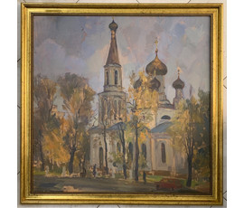 Фото: Хмелевский В.В Картон, масло.1990г. Размер 68х68 см. № 2525 - Артикул №2525