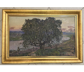 Фото: Аракчеев Б.В "Летний вечер", 1963г. Холст, масло. Размер 48х80 см. Вариант каталожной работы "Вечер на Свислочи" № 3261 - Артикул №3261
