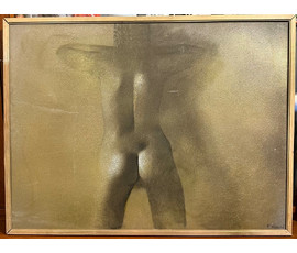 Фото: Казаков Б.И "У стены", 1998г. ДВП, масло. Размер 60х80 см. № 3291 - Артикул №3291