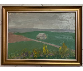 Фото: Рей И.П. Пейзаж. 1979г. Картон, масло. Размер 35х50 см. № 2671 - Артикул №2671