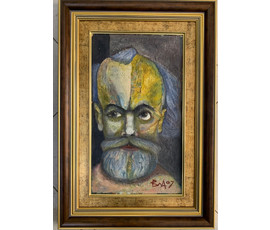 Акулов В.И. Автопортрет в образе Николая II, 2007г. Оргалит, масло. Размер 45х66 см.№1459