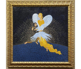 Каталожный Почицкий В.В (dr.Klein) "Борьба Иакова с ангелом", 2012г. Холст, масло. Размер 100х100 см. № 2454