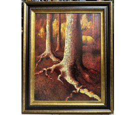 Казаков Б.И "День угасает". 1995г. Оргалит, масло. Размер 81х61,5 см. № 3287