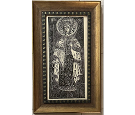 "Святой Георгий". Литография. Графика.Подпись автора, 1967 год; 61,5/28 см №1496