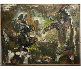 Фото: Акулов В.И "Псевдоанималистический сюжет", 1991г.Холст, масло. Размер 70х90 см. № 3318 - Артикул №3318