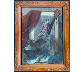 Фото: Красовский Е.Е "Натюрморт с балалайкой", 1975г. Холст, масло. Размер 65х45 см. № 2668 - Артикул №2668