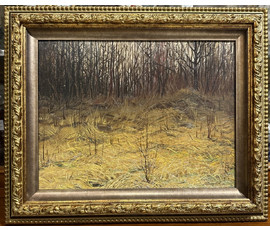 Шкарубо В.Ф "Сумерки", 1995г. Картон, масло. Размер 30х40 см. с рамой 52х42 см. № 3447
