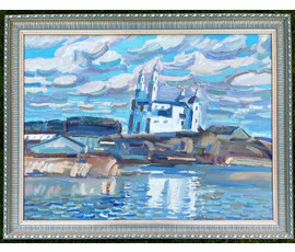 Фото: Мара Алесь (Марочкин А.А) "Сабор над возерам", 2006г. Холст,масло. Размер 60х90 см. № 2262 - Артикул №2262