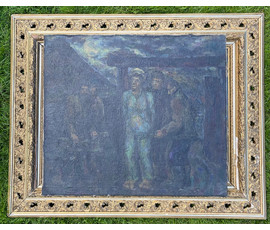 Н/Х. "Чужой",середина 20 века. Холст,масло. Размер 54х48 см. № 2323
