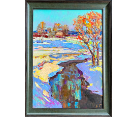 Платонов Юрий Владимирович. "Февральский звон". 2021г. 70х50см. № 1901