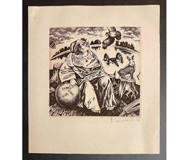 Фото: Селещук Н.М. Каталожный экслибрис "Klaus Rodel" 1975г. Офорт. Размер 12х12 см. - Артикул № 2033