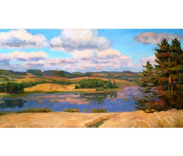 Шестовская Е.К. "Лето на Друйке", 1984 год Минск. (артикул №538) - фото №3