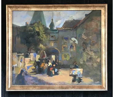 Данелия А.П "Вернисаж", холст, масло. Размер 58х67,5 см. (артикул №590) - фото №3