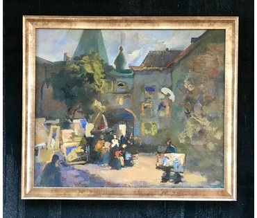 Данелия А.П "Вернисаж", холст, масло. Размер 58х67,5 см. (артикул №590) - фото №1