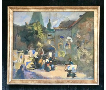 Данелия А.П "Вернисаж", холст, масло. Размер 58х67,5 см. (артикул №590) - фото №7