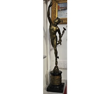 Статуэтка «Быстроногий Меркурий (бог-покровитель торговли)», XIX век (артикул №35) - фото №2