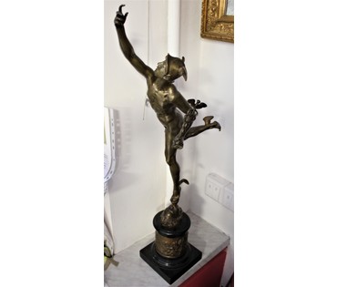 Статуэтка «Быстроногий Меркурий (бог-покровитель торговли)», XIX век (артикул №35) - фото №5