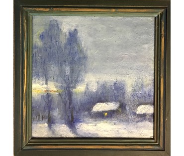 Логвиненко. "Церковь". Холст, масло. Размер 42х42см. (артикул №633) - фото №1