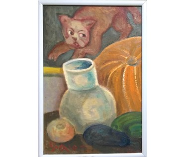 Акулов В.И. "Вид на дыню", 2010 г. Холст, масло. Размер 43х63 см с рамой. (артикул №659) - фото №5