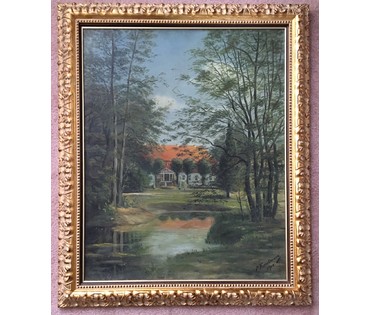 Картина "Усадьба". Германия, 1910 г. (артикул №663) - фото №1
