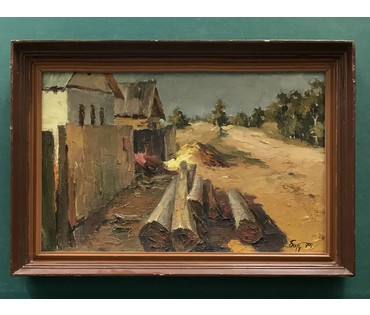 Баранов В.И. "Окраина д. Светочь", 1974 г. Нет в наличии! (артикул №758) - фото №3