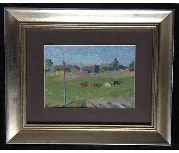 Крохалев П.С (Крохолев) Пейзаж. 1960г. Картон, масло. Размер 33х40 см. (артикул №769) - фото №1