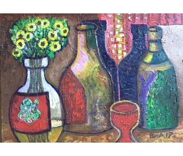 Акулов В.И. "Именины", 2017г. Холст, масло. Размер 50х70 см. (артикул №773) - фото №7