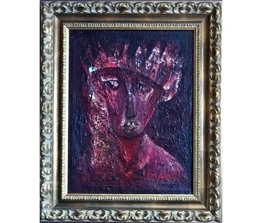 Акулов В.И. "Дароприносящая", 1994 г. Холст, масло. Размер 62х48 см. (артикул №774) - фото №7