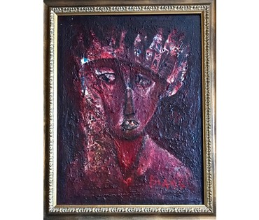 Акулов В.И. "Дароприносящая", 1994 г. Холст, масло. Размер 62х48 см. (артикул №774) - фото №9