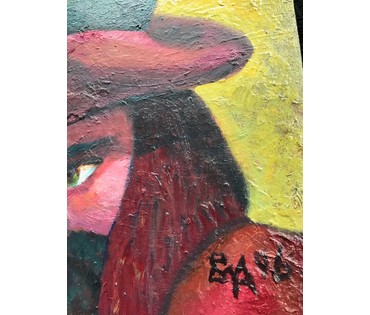 Акулов В.И. " Вольные люди", 2006 г. ДВП, масло. Размеры: 37х65 см. (артикул №787) - фото №4