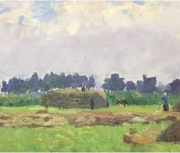 Дучиц Н.В. "Уборка сена", 1951 г. (артикул №811) - фото №3