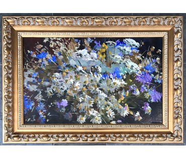 Стасевич И.Н. "Кветкі Радзімы",1965 г.Картон, масло. Размер 100х70 см. (артикул №816) - фото №1