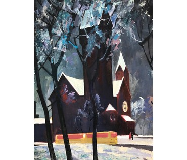 Матвейчук А.И. - "Дом кино в здании костёла", 1977 г. (артикул №854) - фото №3