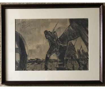 Кубарев В.Г. "Отступление по Сивашу", 1963 г. НЕТ В НАЛИЧИИ (артикул №878) - фото №1