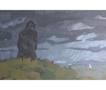 Кубарев В.Г. Бумага, акварель. Размер 64х86 см. с рамой и паспарту. (артикул №888) - фото №3
