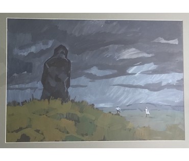 Кубарев В.Г. Бумага, акварель. Размер 64х86 см. с рамой и паспарту. (артикул №888) - фото №4