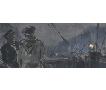 Кубарев В.Г. Бумага, смешанная техника. Размер 57х90 см. с рамой и паспарту. (артикул №889) - фото №4