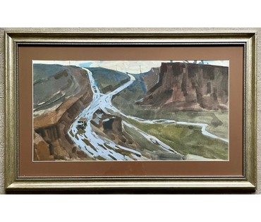 Кубарев В.Г. Бумага, акварель. Размер 54,5х86,3 см. с рамой и паспарту (артикул №897) - фото №1