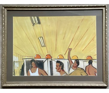 Кубарев В.Г. Бумага, акварель. Размер 74х96 см с рамой и паспарту. (артикул №901) - фото №1