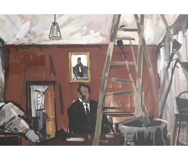 Кубарев В.Г. Бумага, акварель. Размеры: 78х100 см с рамой и паспарту (артикул №903) - фото №2