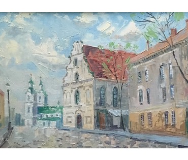 Михайлович В. "Минск. Ратушная площадь", 2014. НЕТ В НАЛИЧИИ (артикул №921) - фото №2