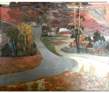 Плужник М.А. "Осень в Лососно", 1971 год (артикул №979) - фото №1
