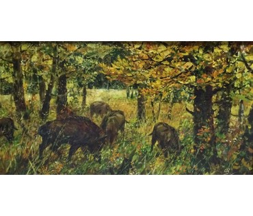 Абакумов В.В. "Дикие кабаны", ХХ в. (артикул №1053) - фото №2