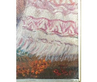 Белявский В.Н. "Натюрморт",1973 г. Картон, масло. Размер 80х46 см; с рамой 86х51,5 см. (артикул №1087) - фото №3