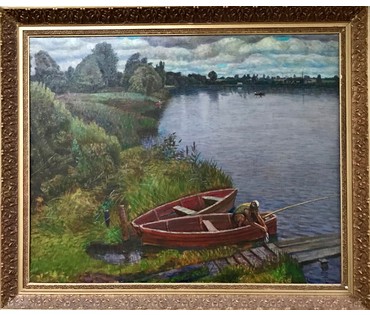 Московских В.Н. (КАТАЛОЖНЫЙ) "Озеро Холомерское", 1985 г. (артикул №1089) - фото №5