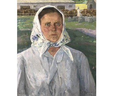 Шиукашвили О.Г. "Портрет доярки Станкевич", 1974 г. НЕТ В НАЛИЧИИ (артикул №1120) - фото №3