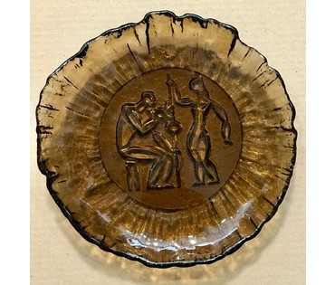 Мурахвер В. Блюдо "Стеклодувы" 1960-е гг.